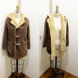 Hanasaki New York-ite 1970's Vintage Japanese Corduroy Hooded Toggle Jacket S